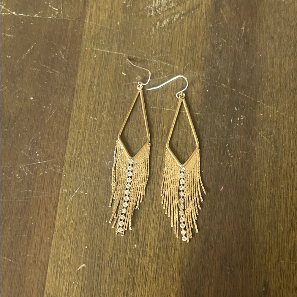 Elegant Gold Fringe Earrings